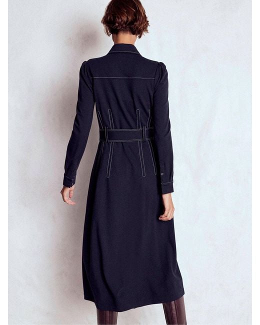 Boden Blue Anita Long Sleeve Shirt Dress