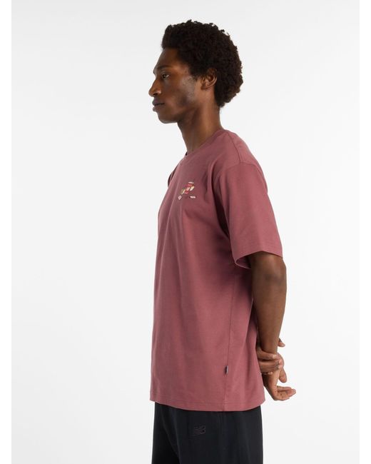 New Balance Red Spectator Back Print T-Shirt for men