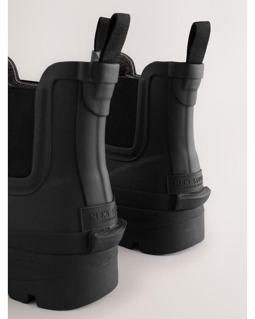 Next Black Ankle Wellies for men