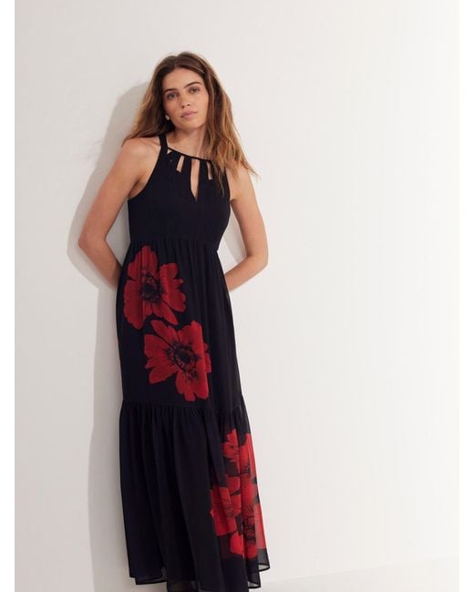 Mint Velvet Red Floral Print Maxi Dress