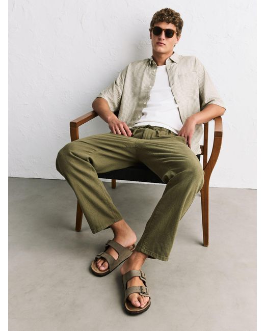 Next Natural Leather Two Buckle Sandals for men