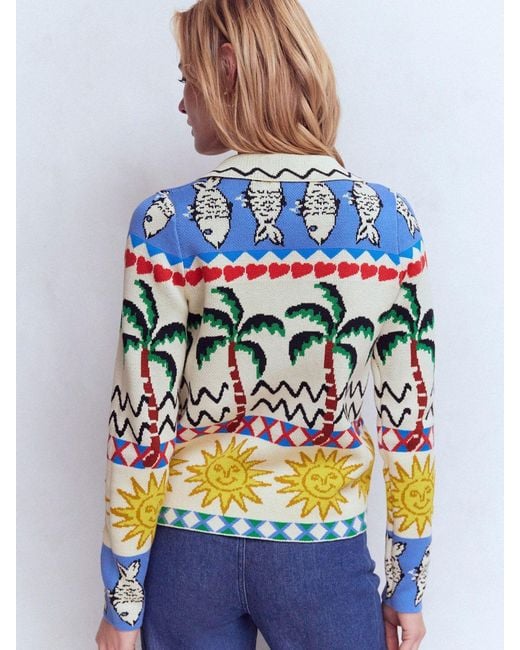 Boden Gray Jacquard Knitted Shacket