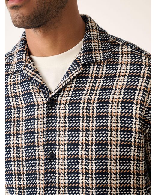 Next Gray Textured Check Short Sleeve 100% Cotton Shirt for men