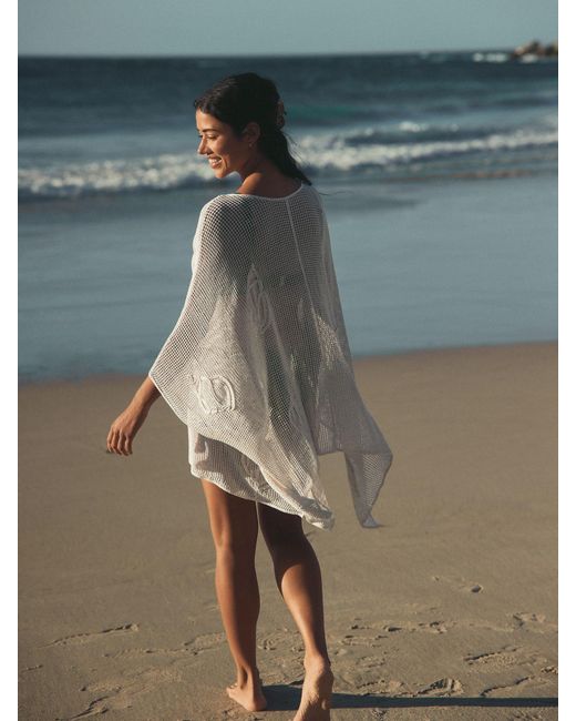 Next Natural Shell Pattern Overhead Poncho