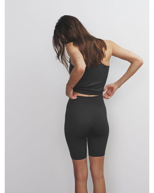 The Set Gray 3 Pack Active Ribbed Cycle Short