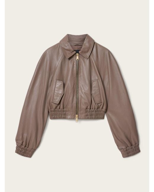 AllSaints Brown Allsaints Chocolate Anouk Bomber Jacket
