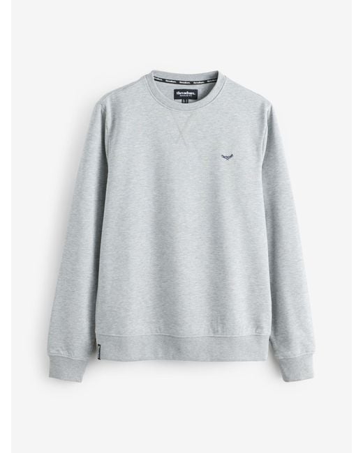 Threadbare Gray Crew Neck Sweatshirt for men