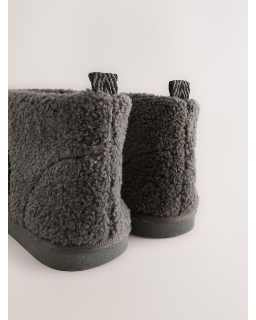Next Gray Borg Boot Slippers for men
