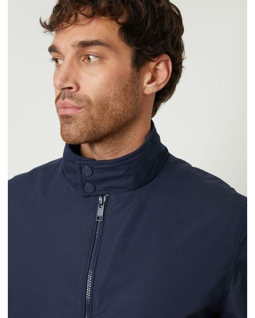 Threadbare Blue Zip Up Harrington Jacket for men