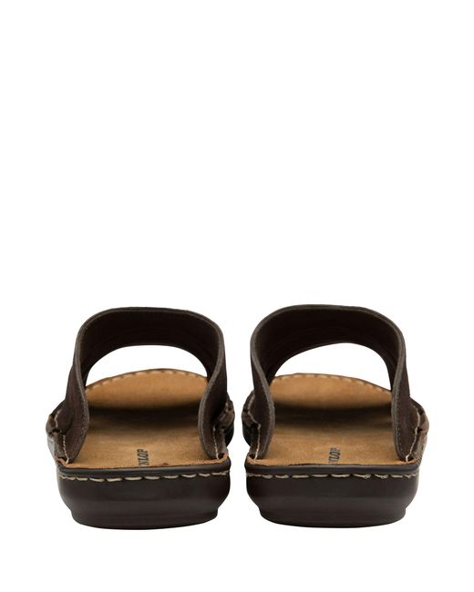 Dunlop Brown Mule Open Toe Sandals for men