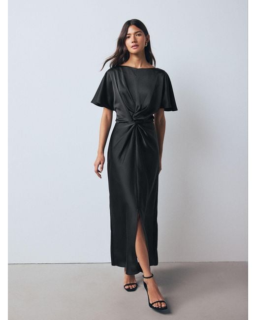 knee length dresses for ladies Next Blue Denim Sleeveless Midi Dress