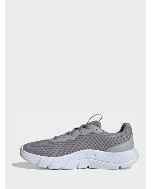 Adidas Gray Cloudfoam Flex Laces Trainers for men