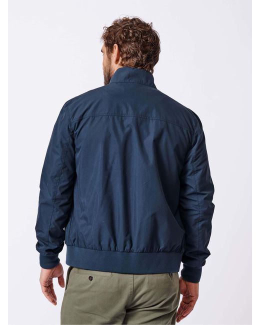 aubi Blue Authorpe Harrington Jacket for men
