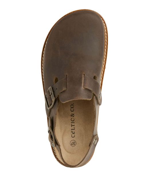 Celtic & Co. Brown Welt Sole Slingback Clogs