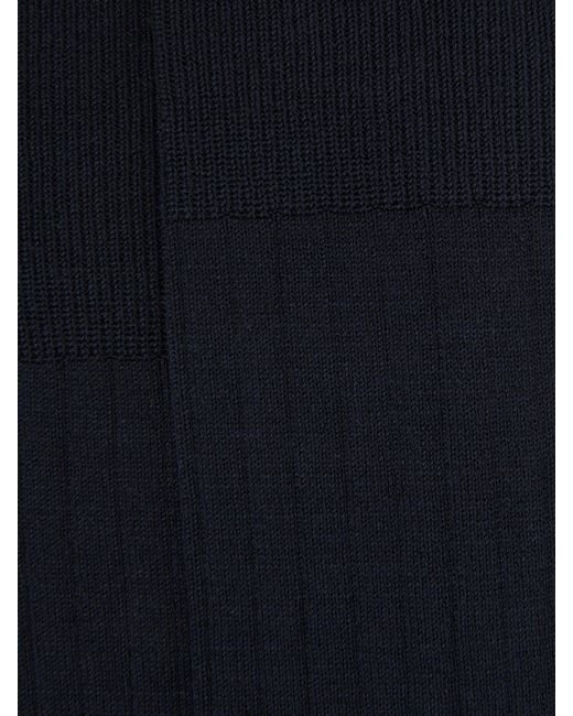 Reiss Blue Fela - Navy Cotton-blend Ribbed Socks, S/m for men