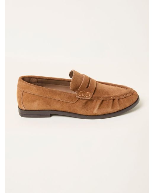 FatFace Blue Fatface Suede Loafer Flat