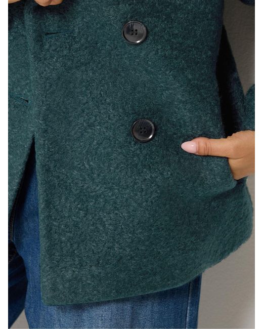 M Com Green Petite Boucle Peacoat