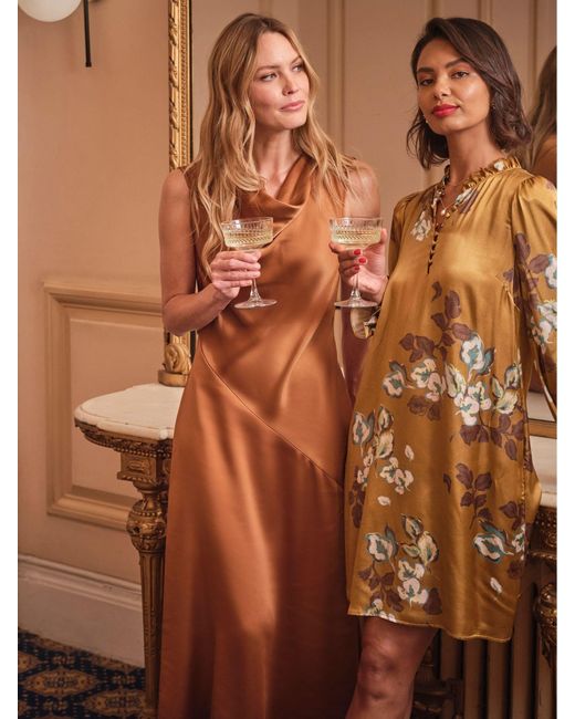 FatFace Brown Fatface Liza Cowl Neck Maxi Dress