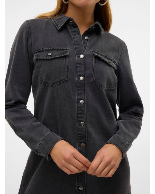 Vero Moda Blue Long Sleeve Denim Dress