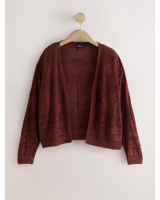 Next Brown Palm Tree Pattern Cardigan
