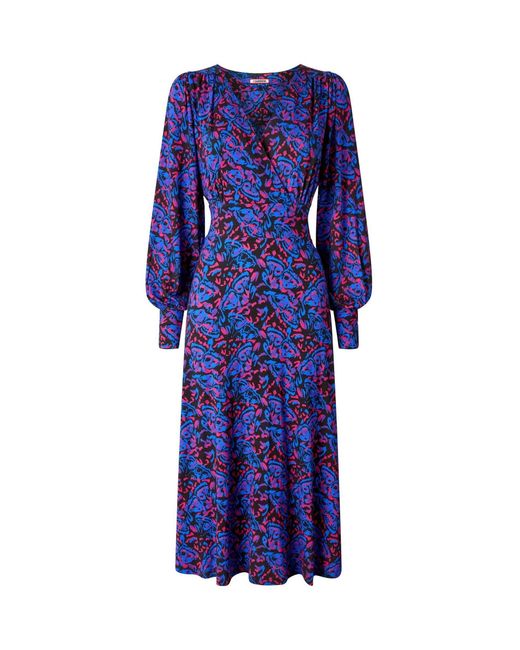 Swim Dress Joe Browns Butterfly Dress Joe Browns Women's Blue Butterfly  Print Jersey Midi Dress Casual Dresses