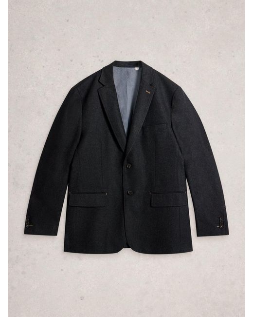 White Stuff Blue Wool Blend Blazer for men