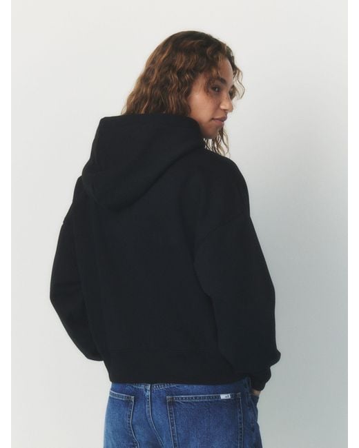 Self Black Hooded Zip Up Jacket