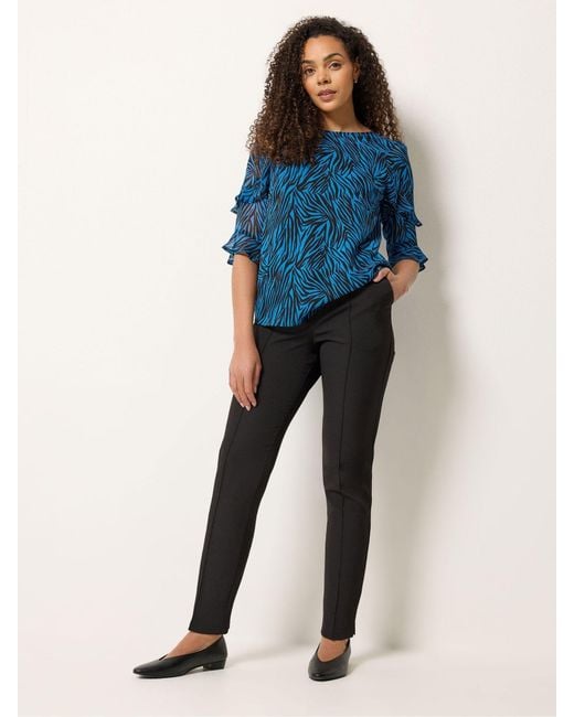 M Com Black Pintuck Tailored Trousers