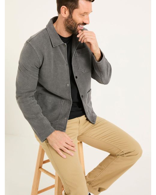 FatFace Gray Fatface Lowe Lowe Loop Back Light Weight Jacket for men