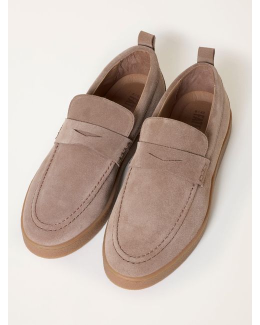 FatFace Natural Fatface Suede Deck Shoes for men