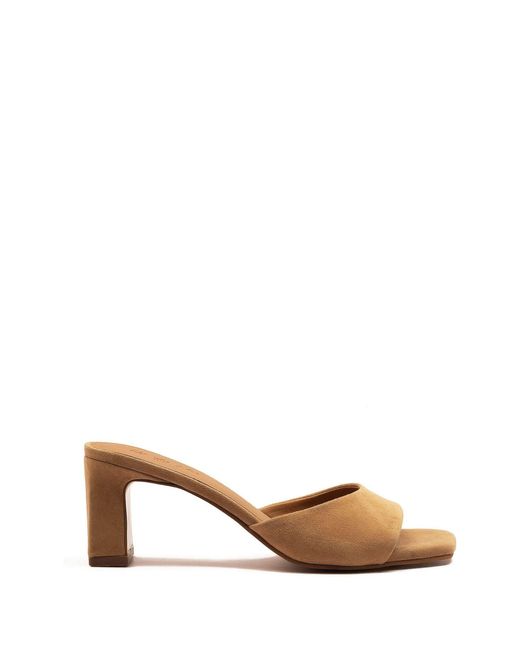 OFF THE HOOK Natural Park Suede Block Heel Sandals