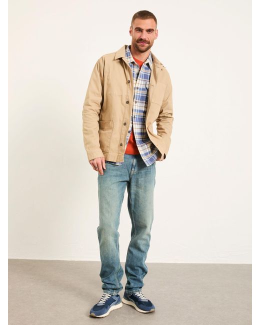 FatFace Natural Fatface Canvas Worker Jacket for men