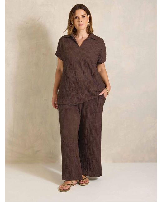 Evans Brown Polo Top