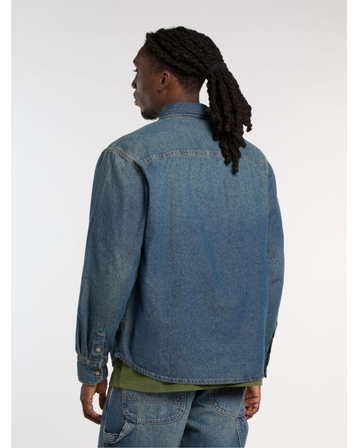 Dickies Blue Button Through Denim Shirt for men