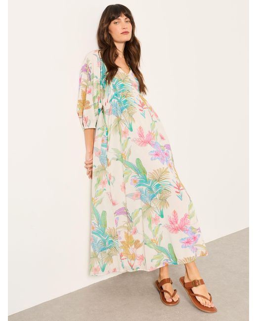 FatFace Metallic Fatface Regular Midi Dress