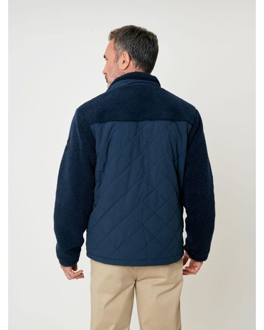 Saltwell Blue Quilted Borg Jacket for men