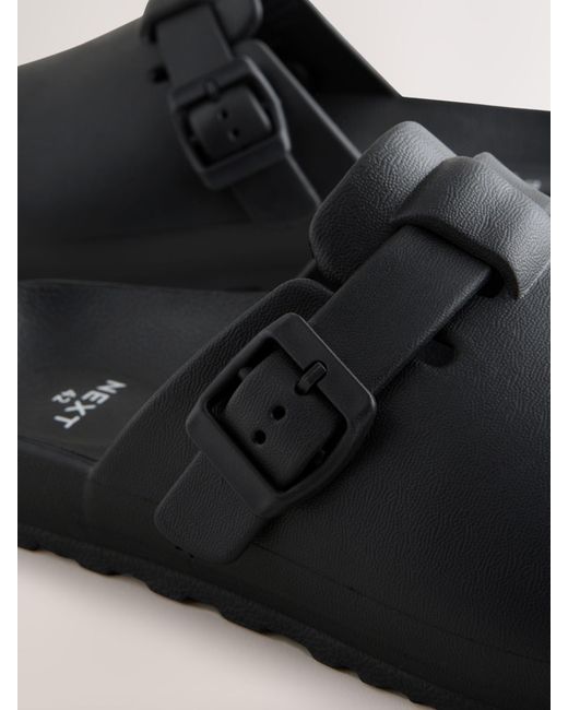 Next Black Eva Closed Toe Mules for men