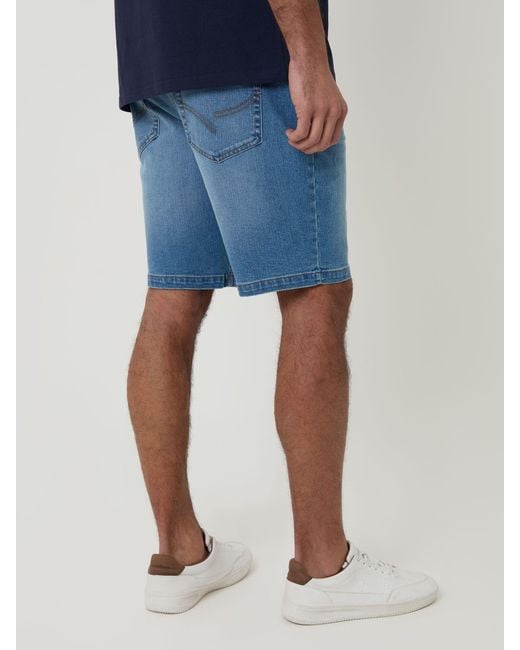 Threadbare Blue Denim Shorts for men