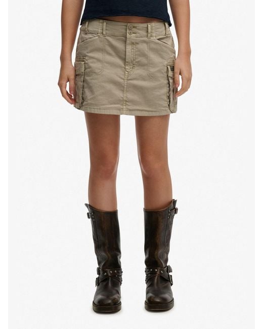 Superdry Blue Cargo Mini Skirt