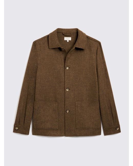 Moss Bros Brown Shacket for men