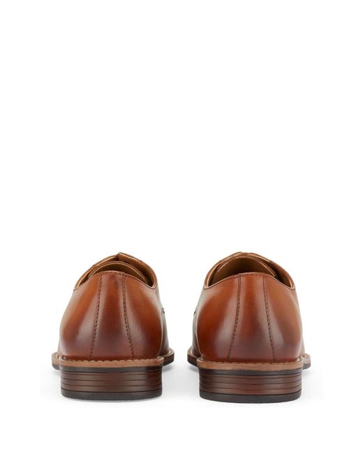 Skopes Brown Plain Derby Shoes for men