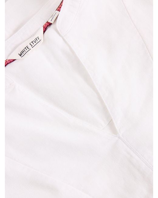 White Stuff White Ash Linen Blend Top