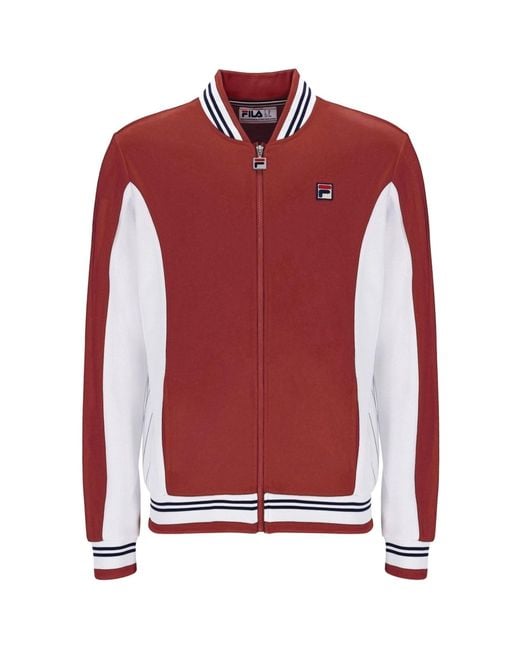 Fila Red Settanta Jkt Baseball Track Jacket for men