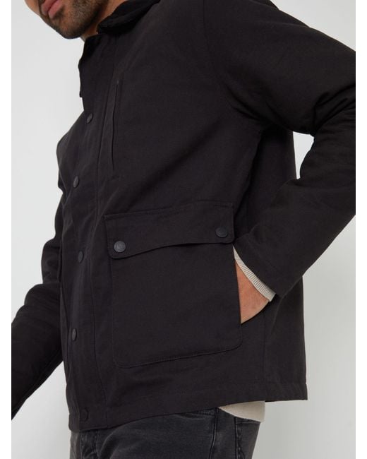 Threadbare Black Twill Lightweight Jacket for men