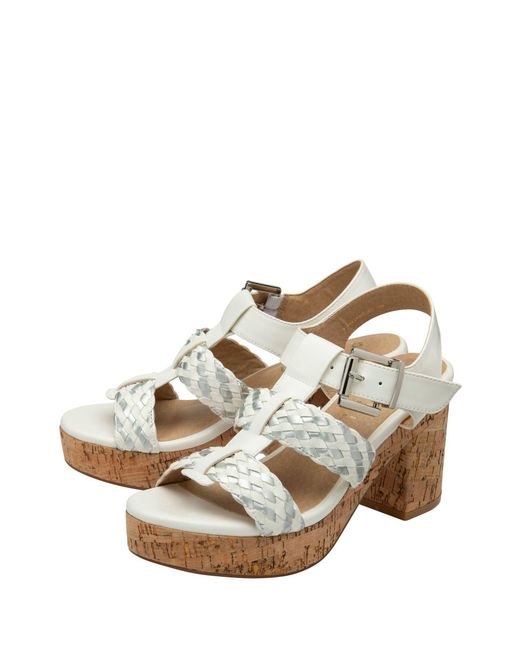 Ravel Natural Block-Heel Peep-Toe Sandals