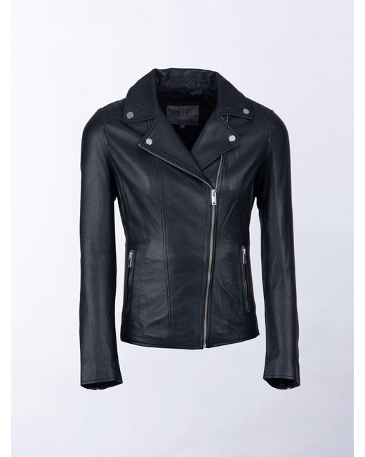 Lakeland Leather Blue Tarraby Biker Jacket