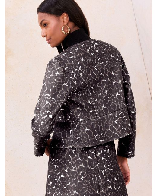 Lipsy Black Cropped Collarless Blazer