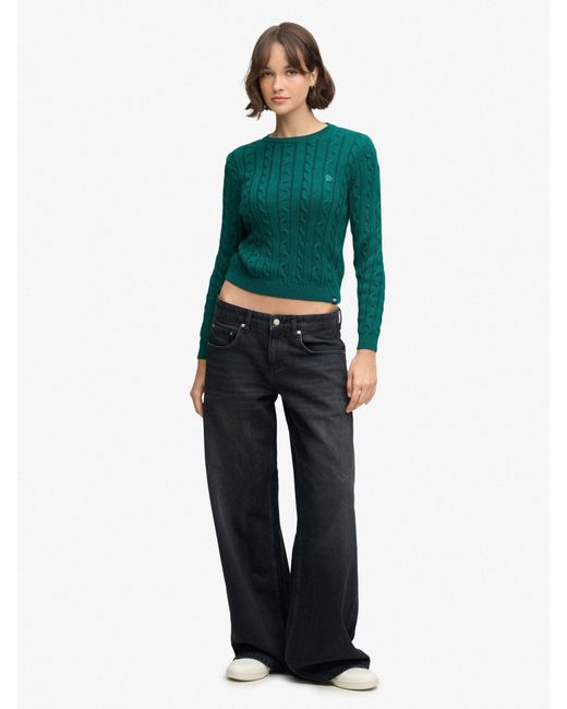 Superdry Green Essentials Cable Jumper