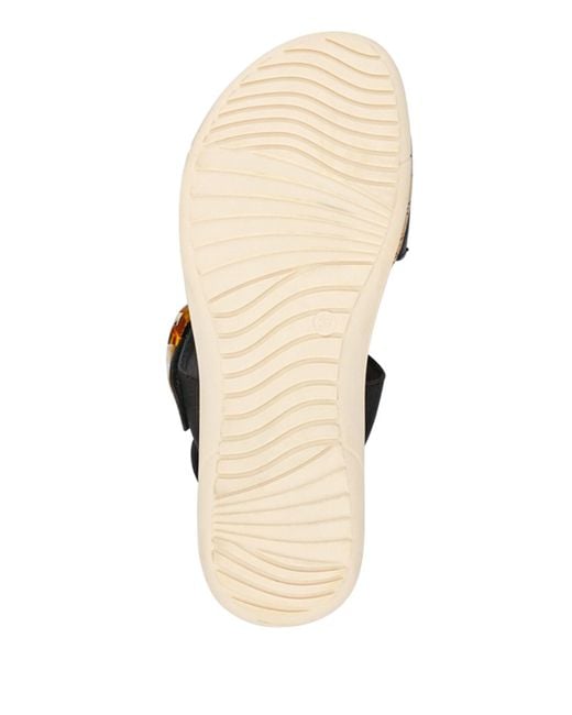 Pavers Blue Touch Fasten Platform Sandals