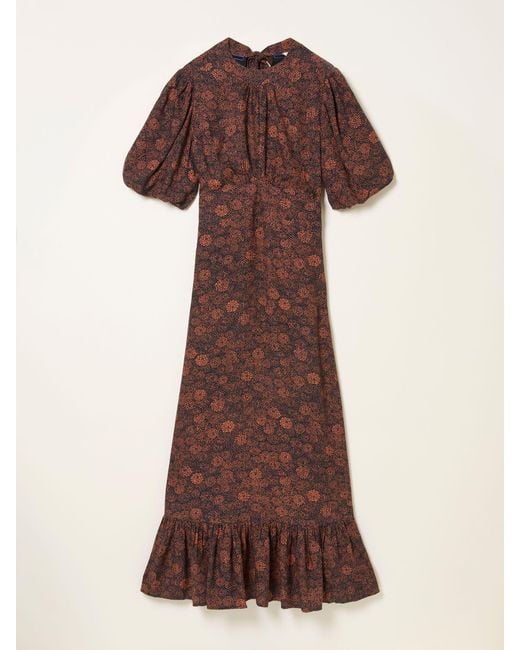 FatFace Brown Fatface Mila Regular Midi Dress